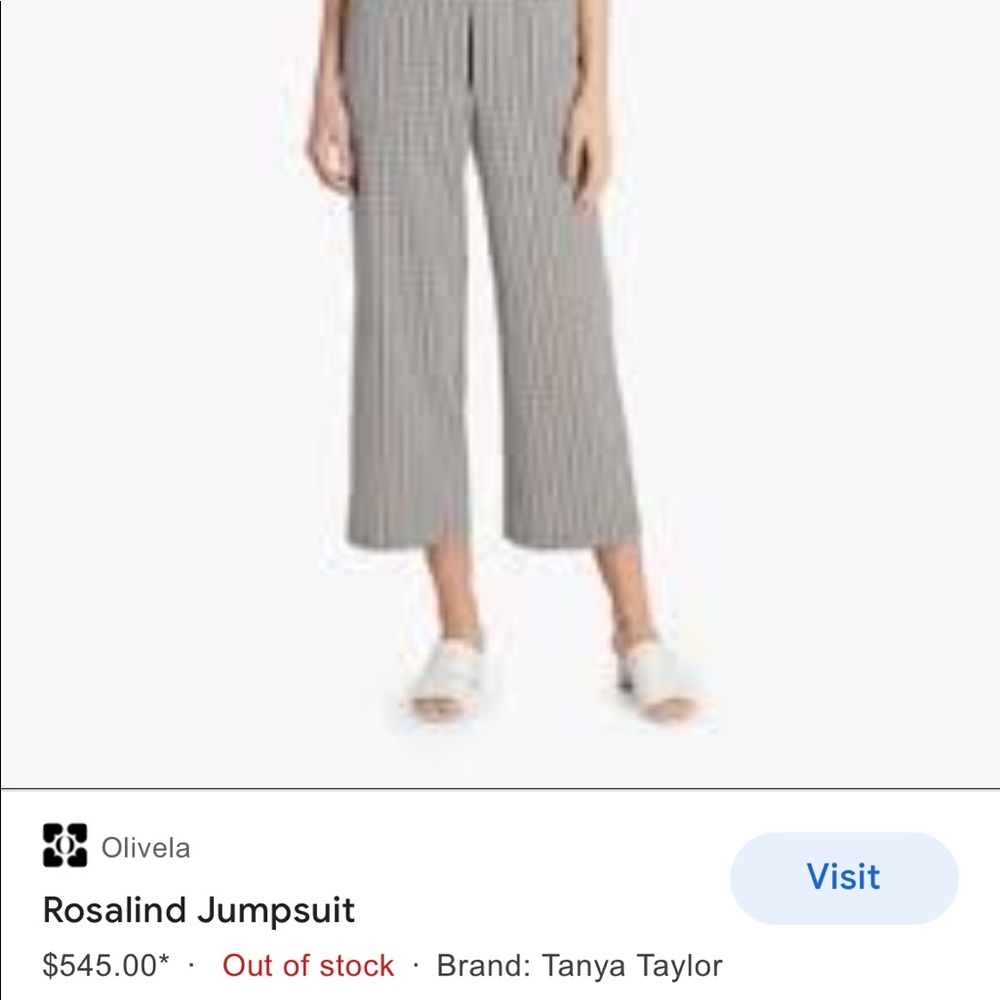 Tanya Taylor Black and White Gingham Jumpsuit - Picture 11 of 11